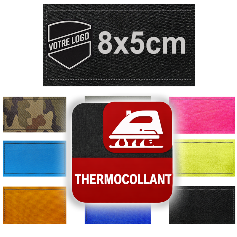 Patch personnalisé Thermocollant 8x5cm| Texte ou logo | Fabrication française