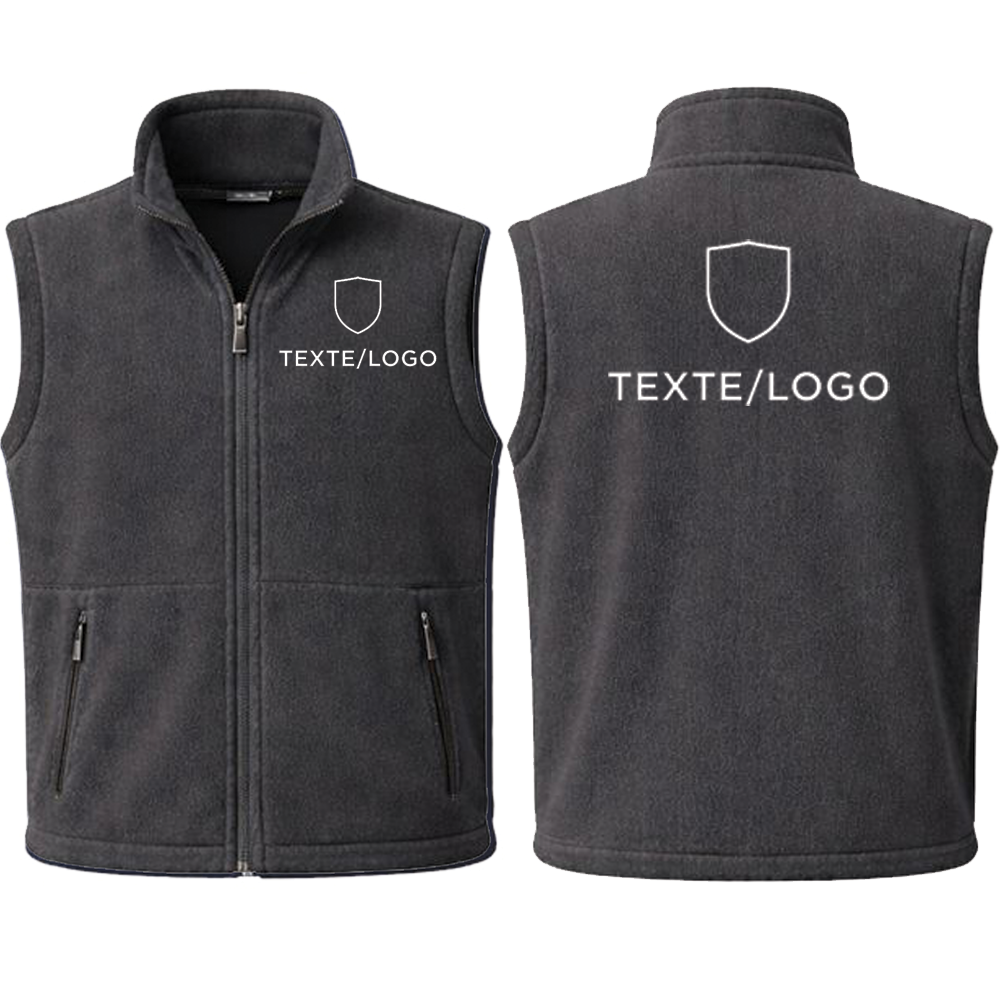 Gilet polaire sans manches personnalisé – Texte ou logo