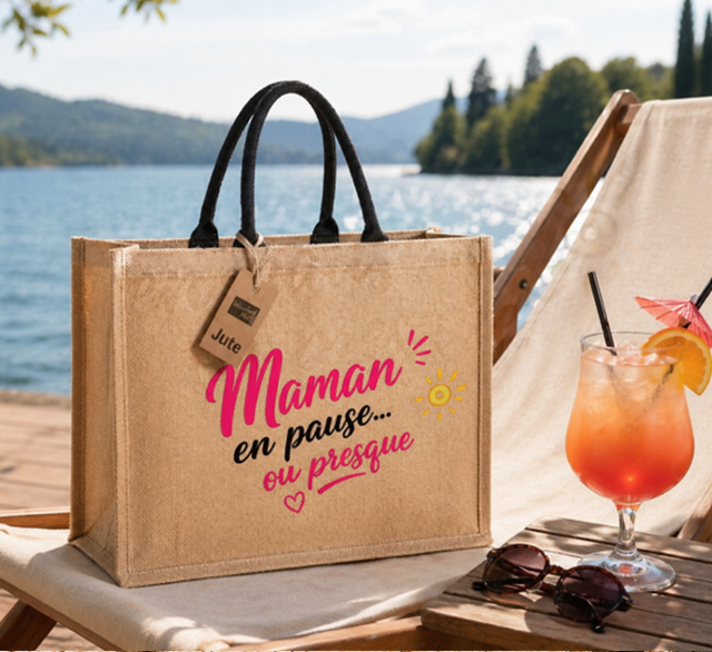 Sac cabas maman – Maman en pause… ou presque ( version classique )