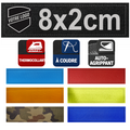 Patch imprimé personnalisé 8x2 cm – auto agrippant, thermocollant ou à coudre